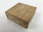 Japanese Hanko Ink pad Metal Case Iron Green Vtg Red Shuniku Wooden Box SZ59