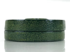 Japanese Hanko Ink pad Metal Case Iron Green Vtg Red Shuniku Wooden Box SZ59