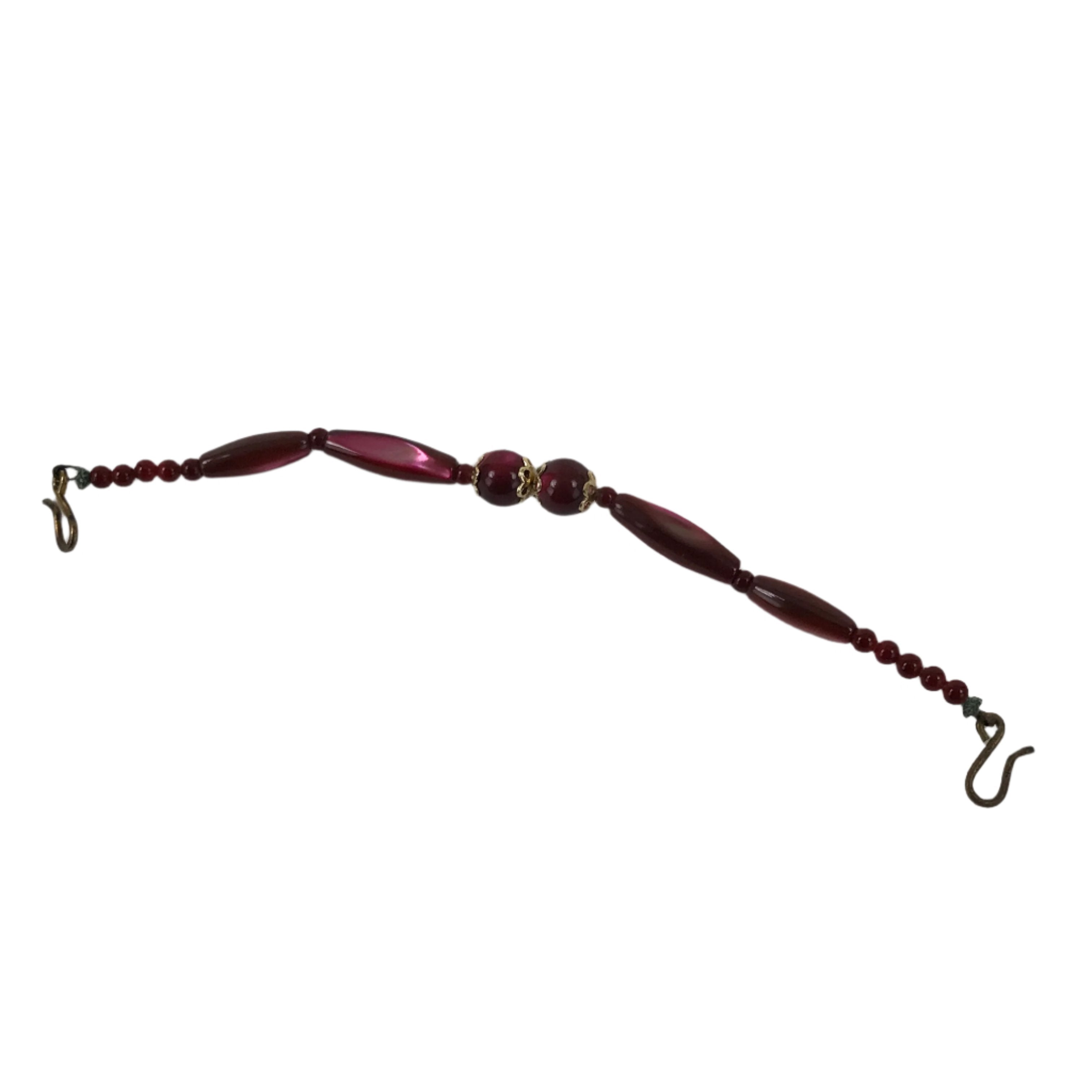 Japanese Robe Hooks Japanese Haori Himo Glass Beads Kimono Jacket Accessory Red Gold Hooks ...