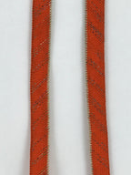 Japanese Haori Himo Kimono Jacket Accessory Vtg Silk Kumihimo Orange White OJ204