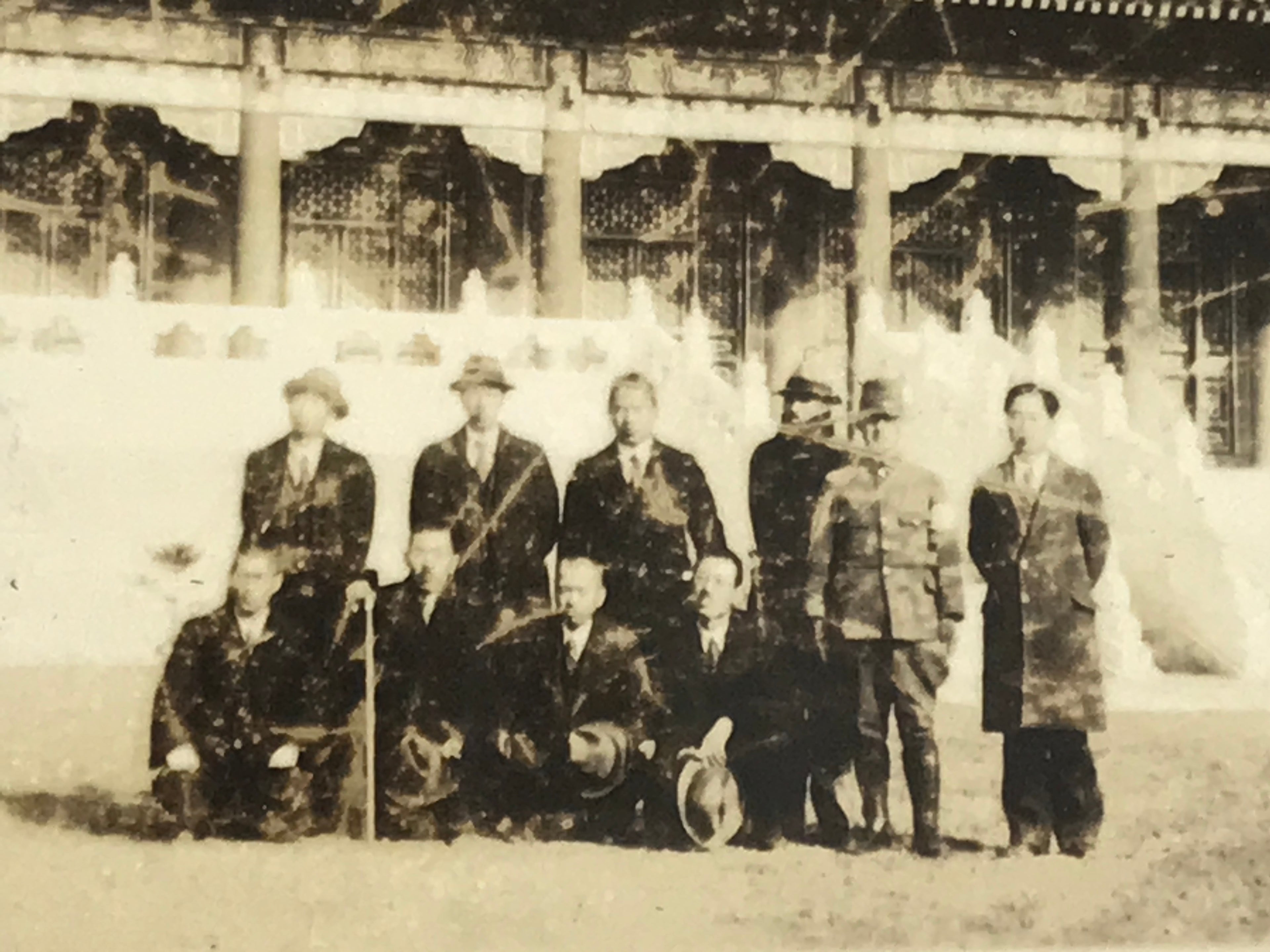 Japanese Harbin Confucius Temple China Travel Photograph Vtg Sepia Tone PH183