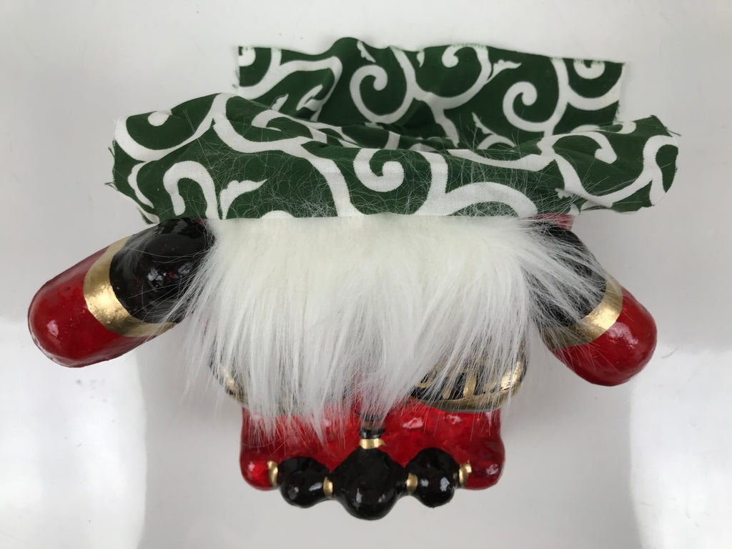 Japanese Hariko Paper Mache Shishi Dancing Lion Dog Mask Vtg Komainu Red OM87