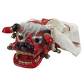 Japanese Hariko Paper Mache Shishi Dancing Lion Dog Mask Vtg Komainu Red OM88