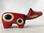 Japanese Hariko Paper Mache Zodiac Cow Bobblehead Vtg Traditional Craft BD960