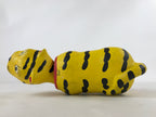 Japanese Hariko Paper Mache Zodiac Tiger Bobblehead Vtg Orange Black BD961