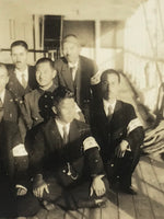 Japanese Harubinmaru Ship Manchuria China Group Photograph Vtg Sepia Tone PH225