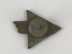 Japanese High School Metal Pin Badge Vtg 1948 English Triangle Leaves JK561