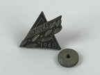 Japanese High School Metal Pin Badge Vtg 1948 English Triangle Leaves JK561