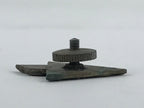 Japanese High School Metal Pin Badge Vtg 1948 English Triangle Leaves JK561