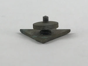 Japanese High School Metal Pin Badge Vtg 1948 English Triangle Leaves JK561