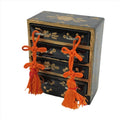 Japanese Hina Doll 4 Drawers Chest Tansu Vtg Black Girls Day Decoration ID585