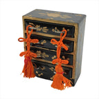 Japanese Hina Doll 4 Drawers Chest Tansu Vtg Black Girls Day Decoration ID585