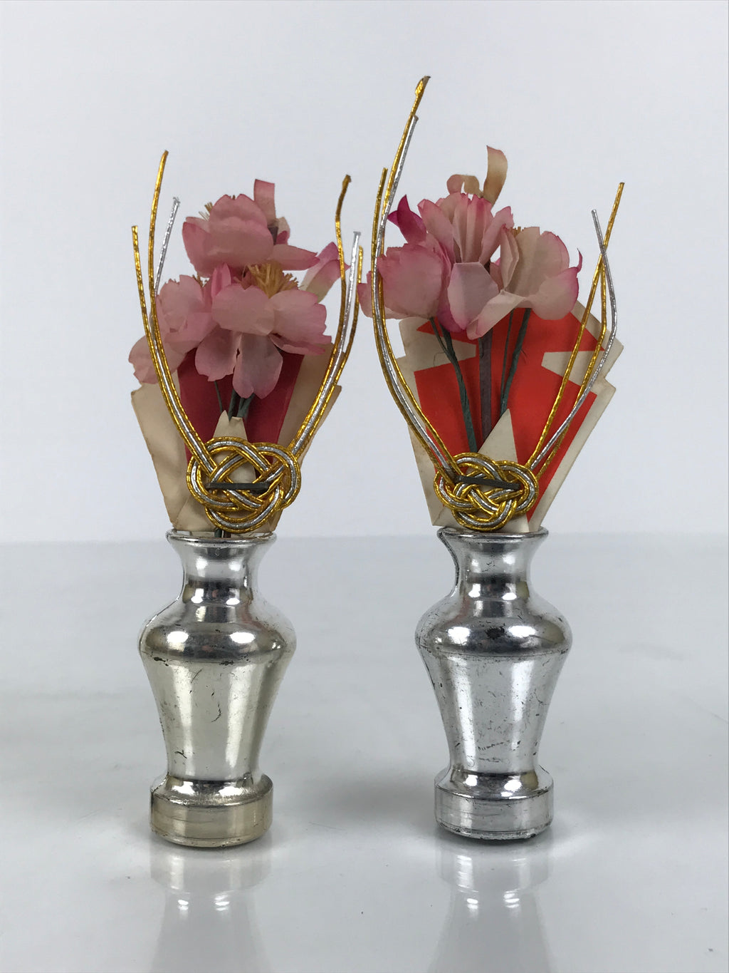 Japanese Hina Doll Accessory Kuchibana Vases Vtg Flowers Sakura Ohinasama ID683