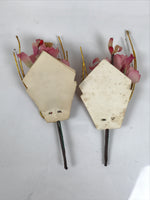 Japanese Hina Doll Accessory Kuchibana Vases Vtg Flowers Sakura Ohinasama ID683