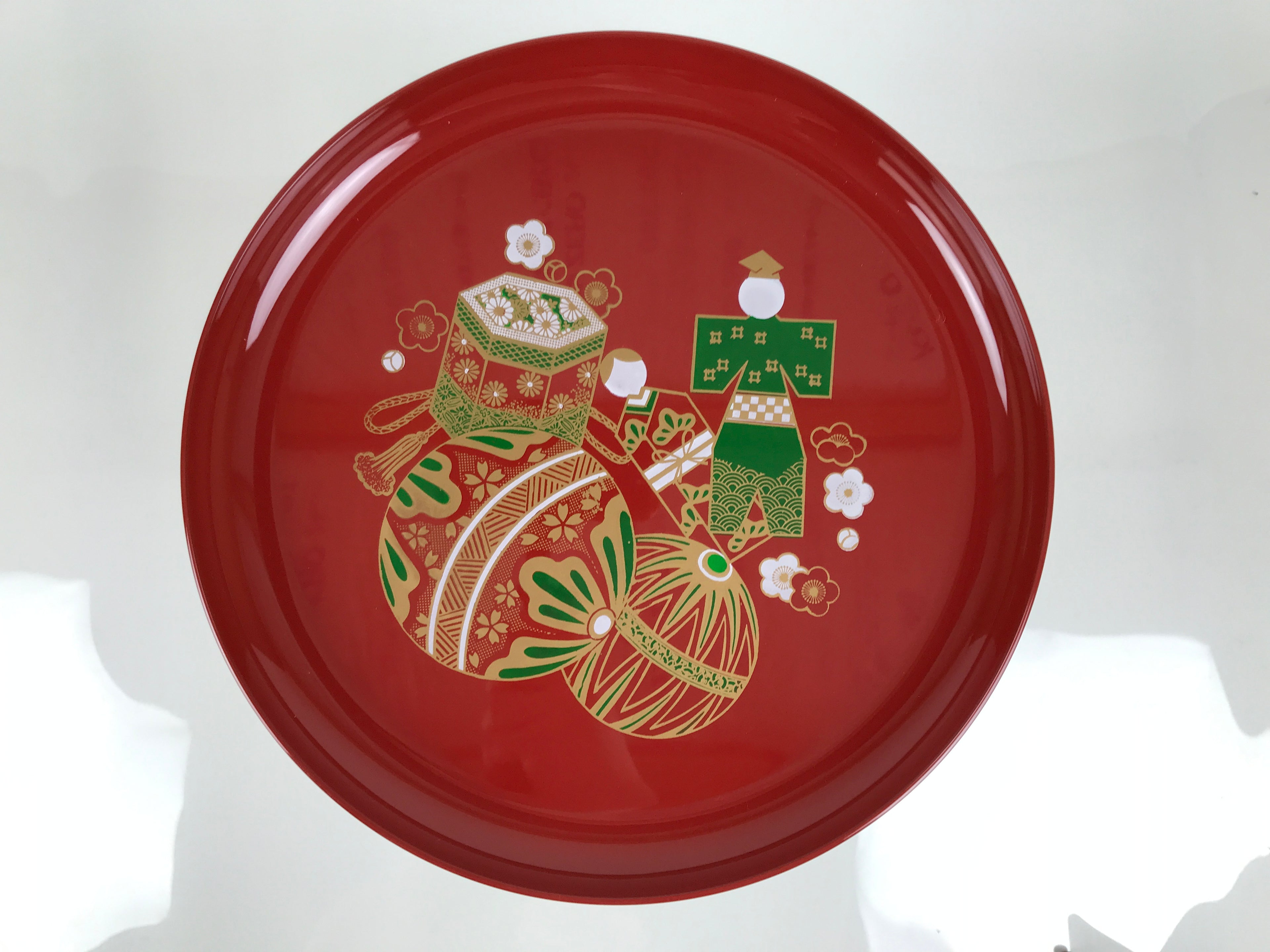 Japanese Hina Doll Accessory Offering Stand Vtg Takatsuki Red Ohinasama ID684