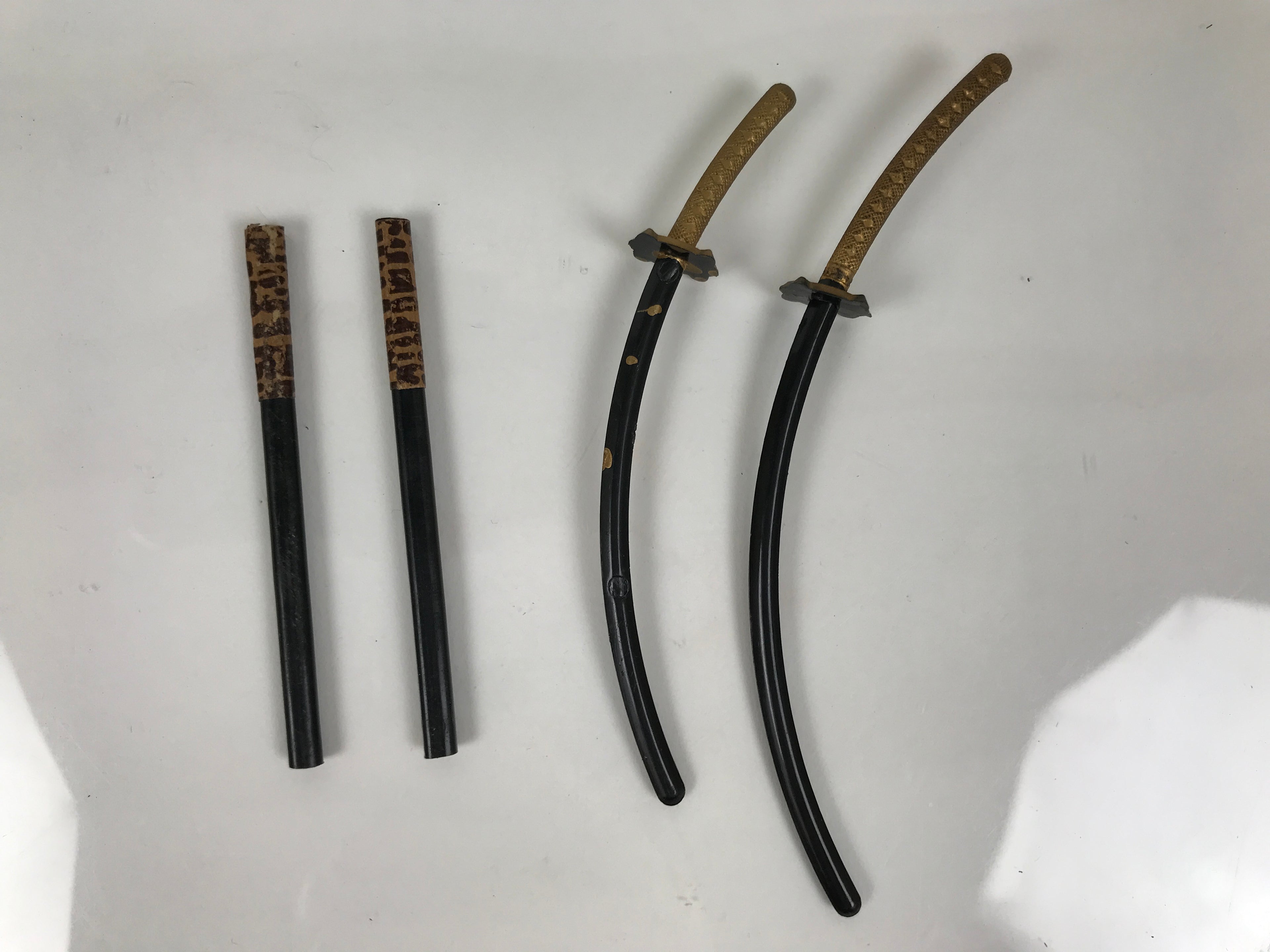 Japanese Hina Doll Accessory Set Arrows Bows Swords Sticks Vtg Ohinasama ID682
