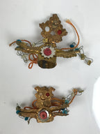 Japanese Hina Doll Accessory Set Hats Crowns Vtg Guard Court Man Ohinasama ID679