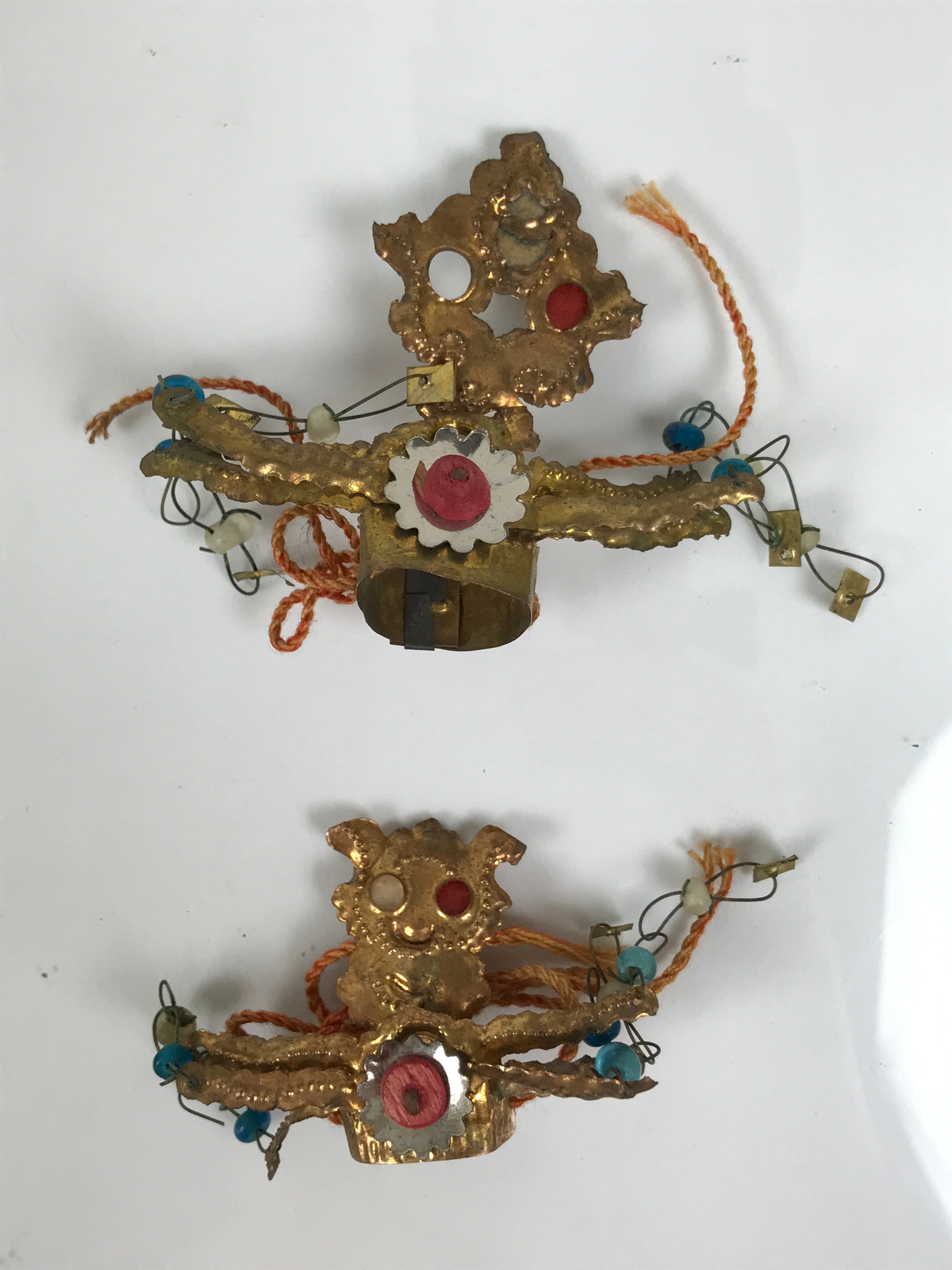 Japanese Hina Doll Accessory Set Hats Crowns Vtg Guard Court Man Ohinasama ID679