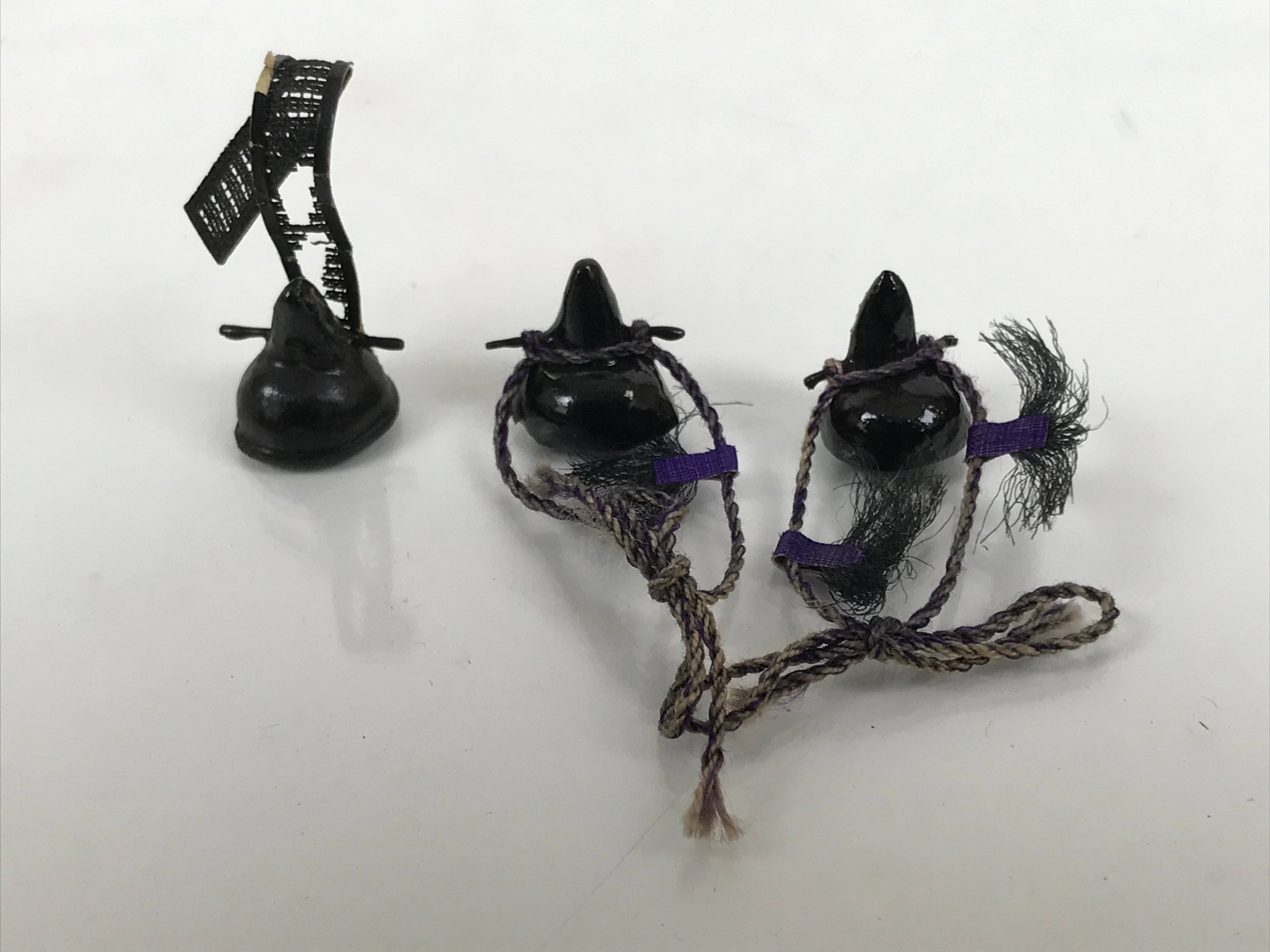 Japanese Hina Doll Accessory Set Hats Crowns Vtg Guard Court Man Ohinasama ID679