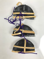 Japanese Hina Doll Accessory Set Hats Vtg Guard Court Man Ohinasama Black ID680