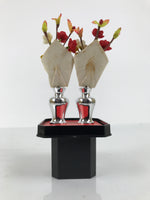 Japanese Hina Doll Accessory Set Vtg Kuchibana Vase Sambo Tray Ohinasama ID677