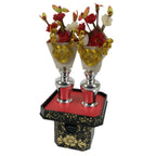 Japanese Hina Doll Accessory Set Vtg Kuchibana Vase Sambo Tray Ohinasama ID677