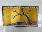 Japanese Hina Doll Folding Screen Byobu Panel Vtg Miniature Furniture Plum ID597