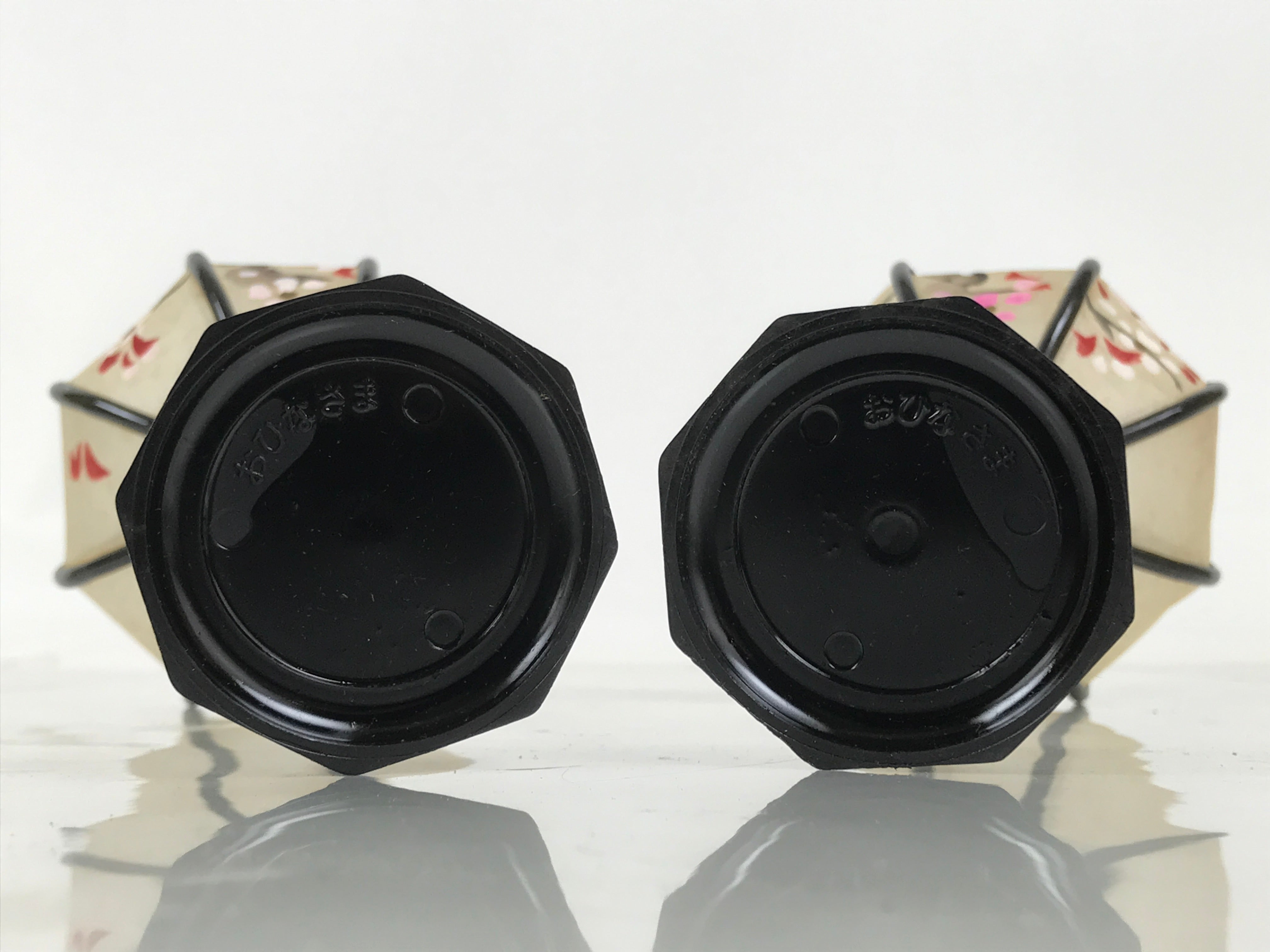 Japanese Hina Doll Furniture Lantern Vtg Bonbori Cherry Blossom Black Pink ID623