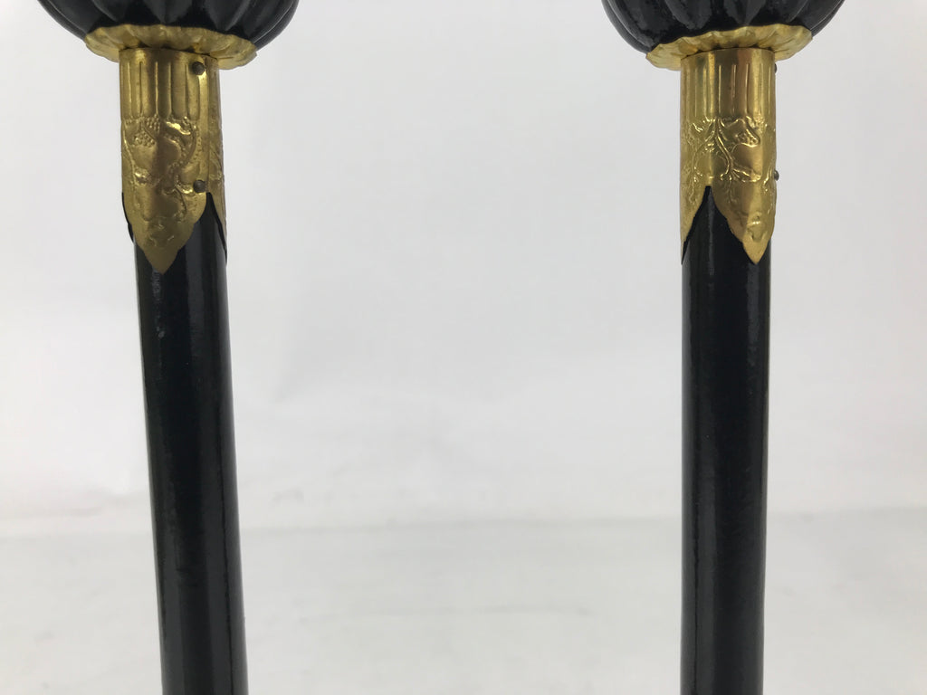 Japanese Hina Doll Furniture Lantern Vtg Bonbori Cherry Blossom Black Pink ID624