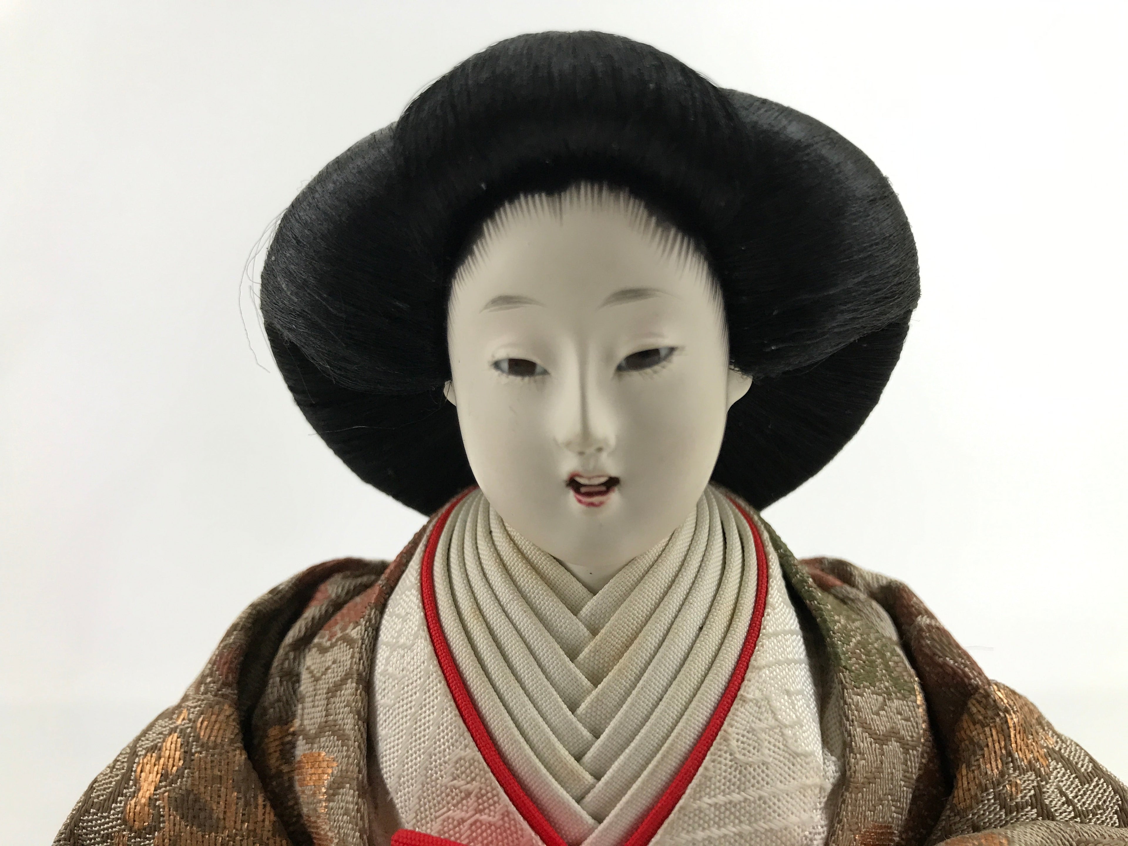 Japanese Hina Doll Girls Day Festival Court Lady Matsuri Wood Silk Kimono ID560