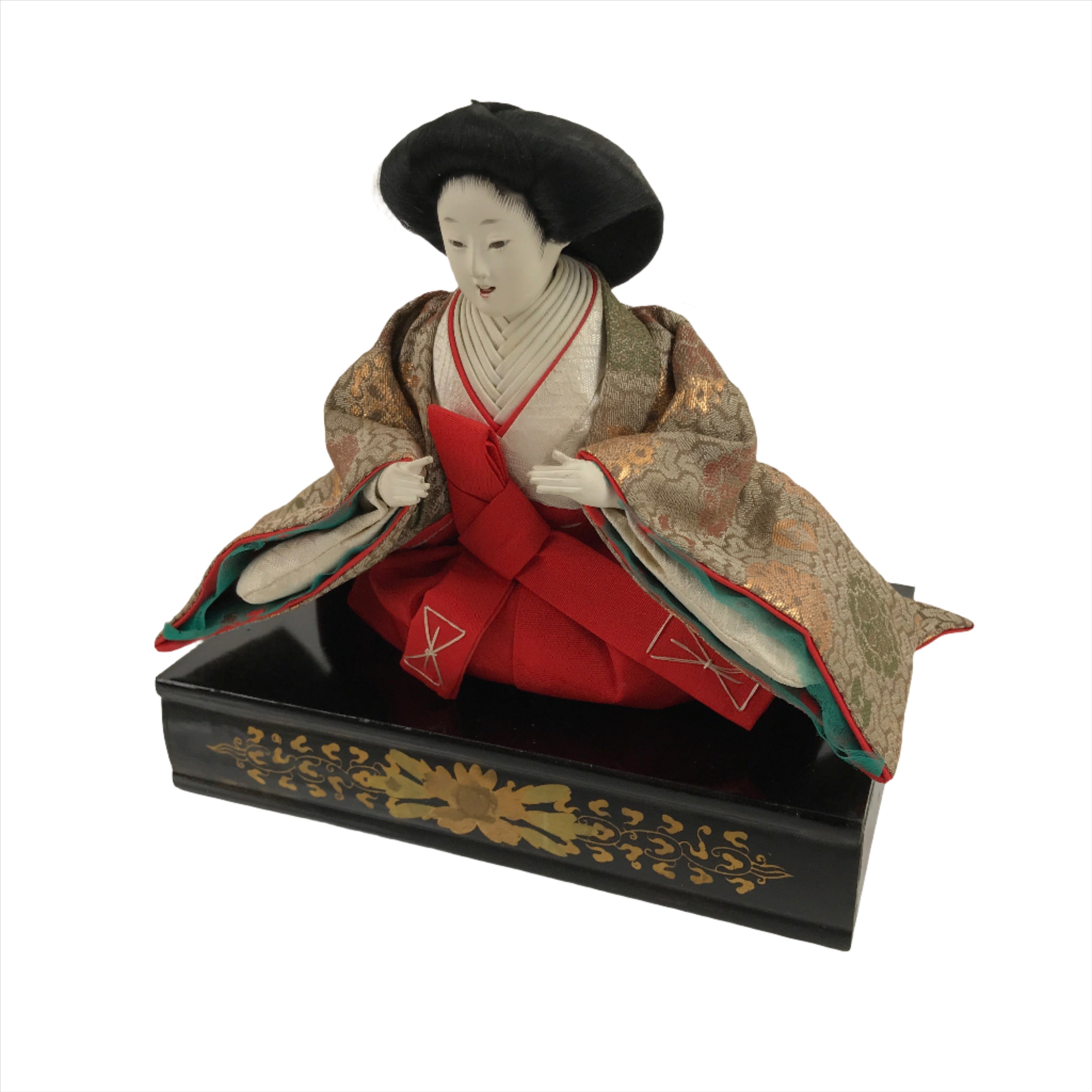 Japanese Hina Doll Girls Day Festival Court Lady Matsuri Wood Silk Kimono ID560
