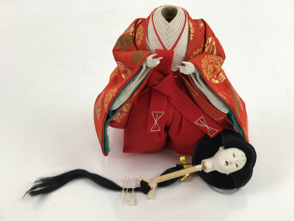 Japanese Hina Doll Girls Day Festival Court Lady Matsuri Wood Silk Kimono ID561