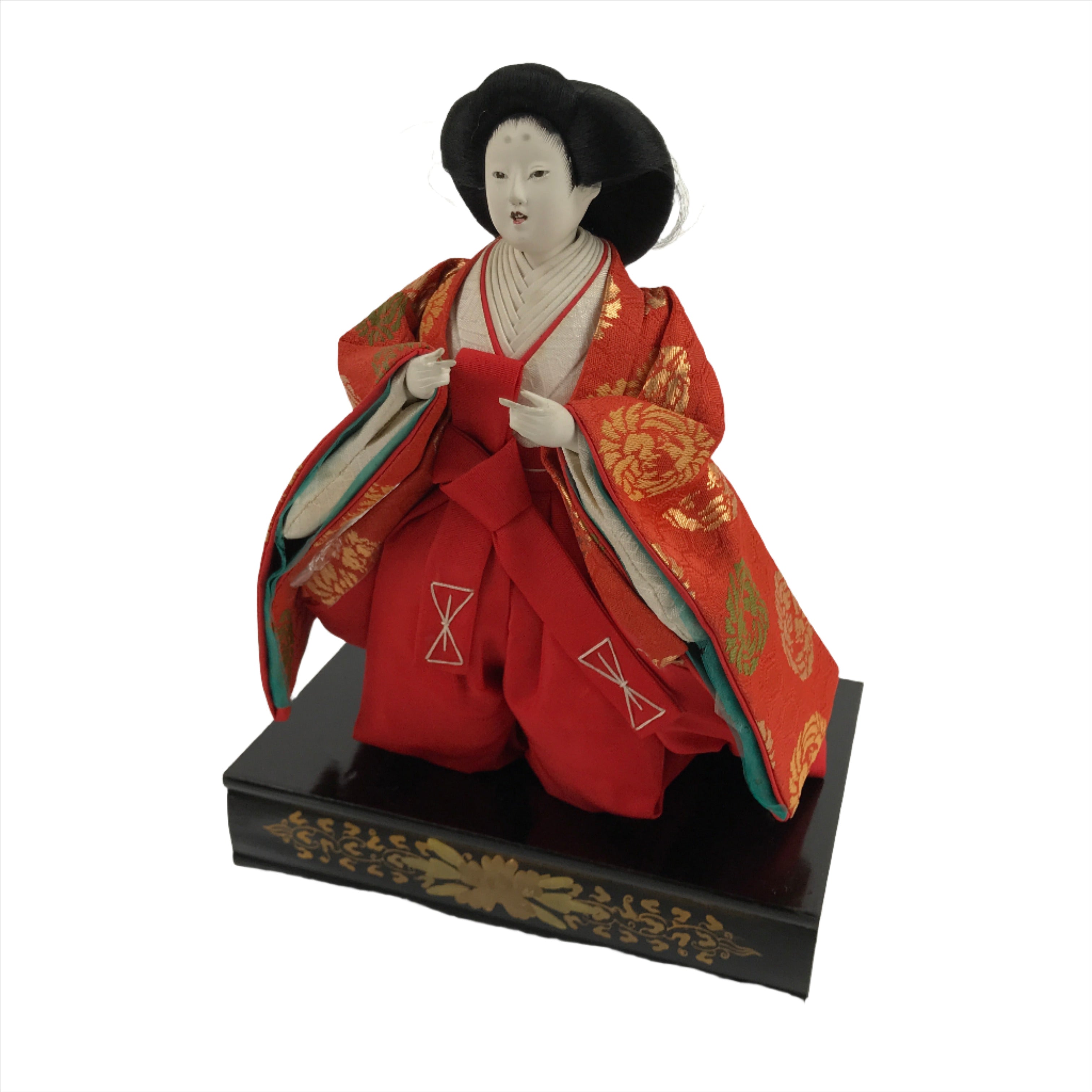 Japanese Hina Doll Girls Day Festival Court Lady Matsuri Wood Silk Kimono ID561