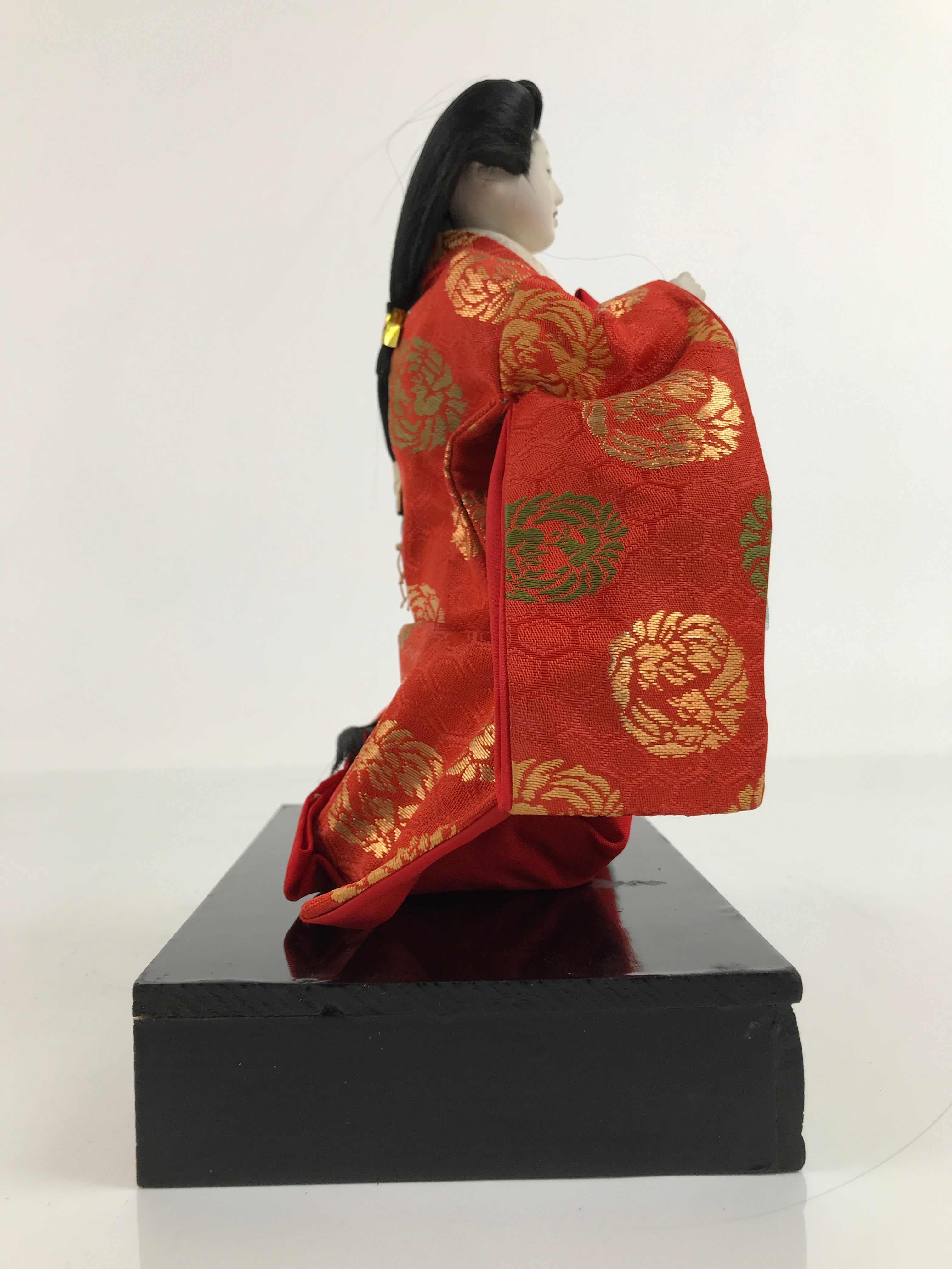 Japanese Hina Doll Girls Day Festival Court Lady Matsuri Wood Silk Kimono ID562