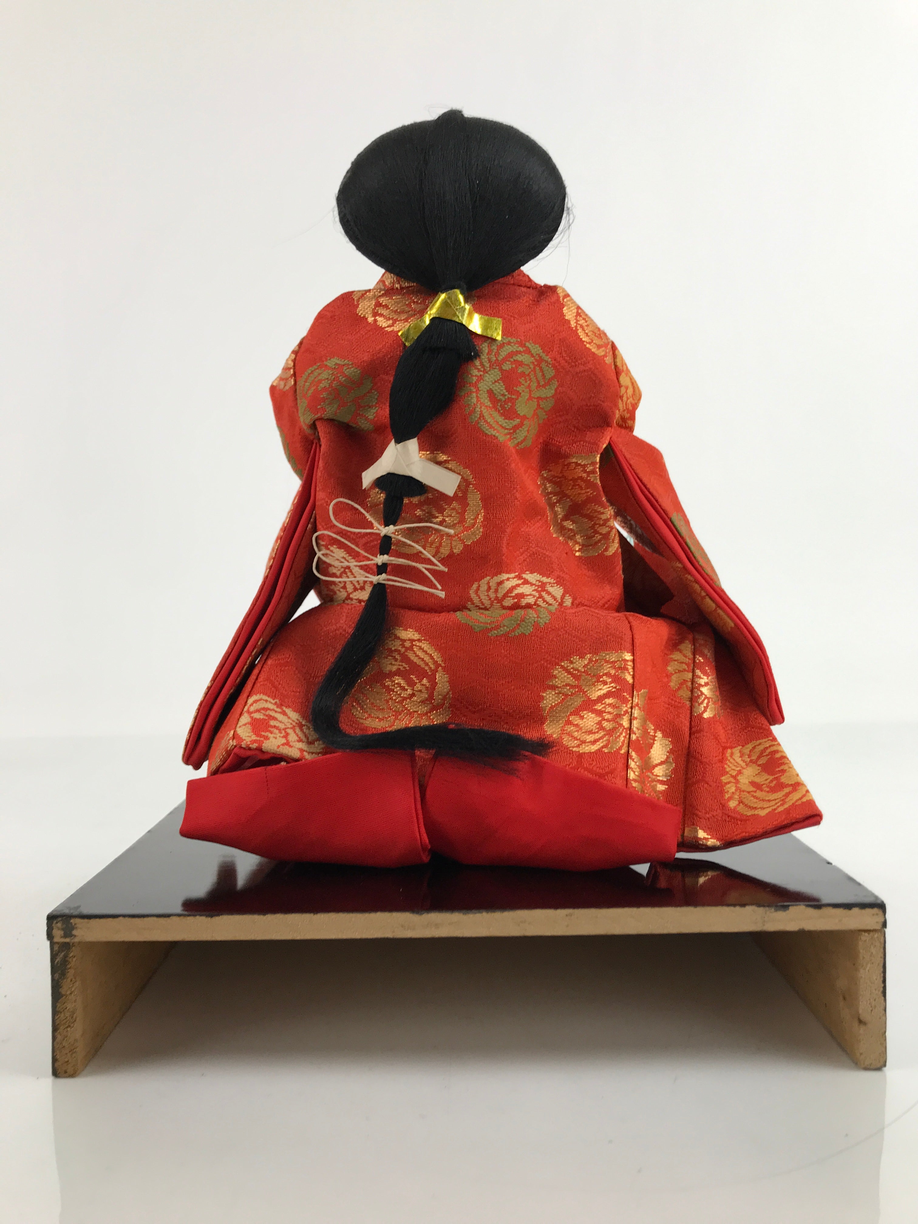 Japanese Hina Doll Girls Day Festival Court Lady Matsuri Wood Silk Kimono ID562