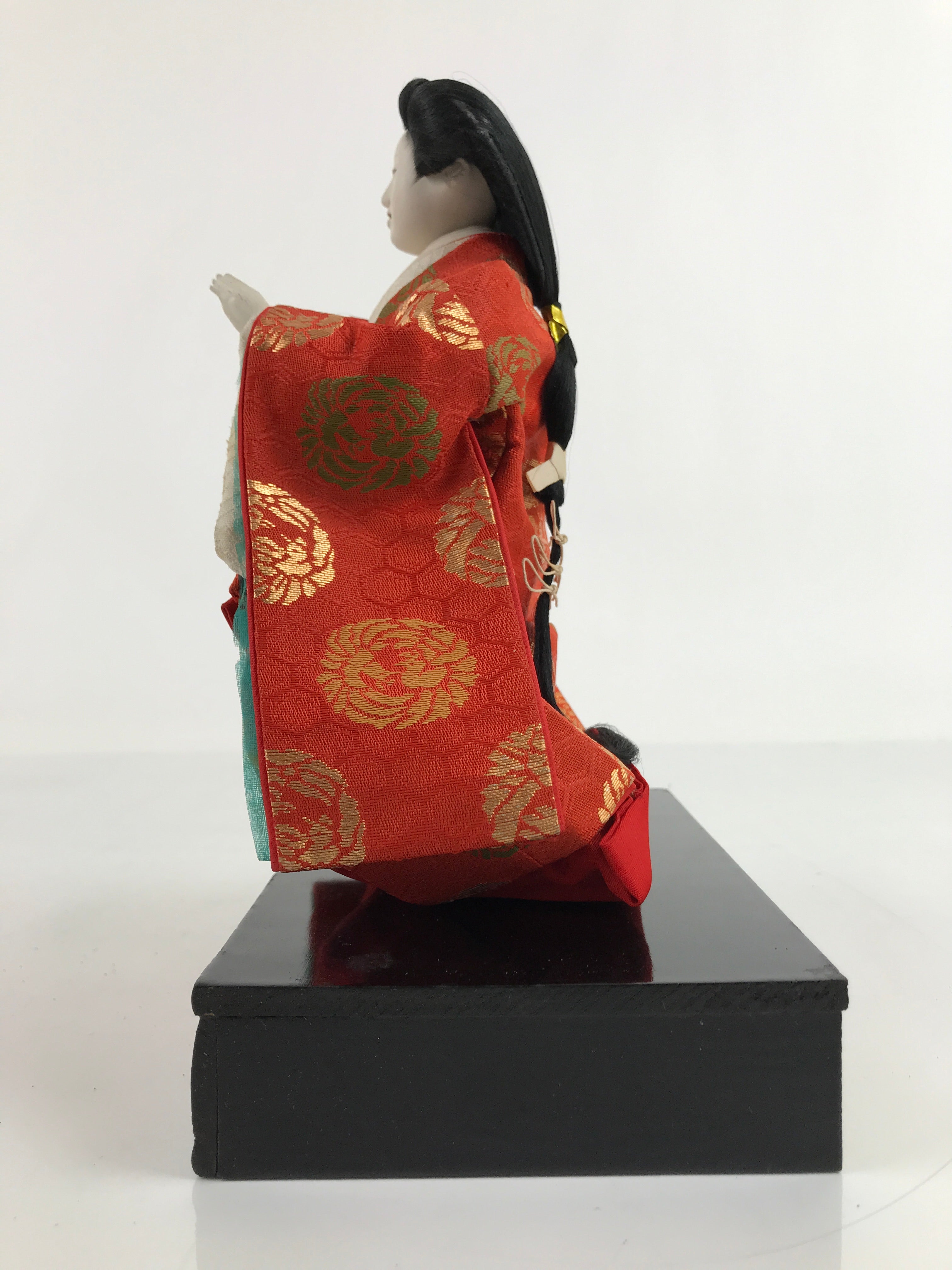 Japanese Hina Doll Girls Day Festival Court Lady Matsuri Wood Silk Kimono ID562