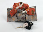 Japanese Hina Doll Girls Day Festival Musician Matsuri Wood Silk Kimono ID565