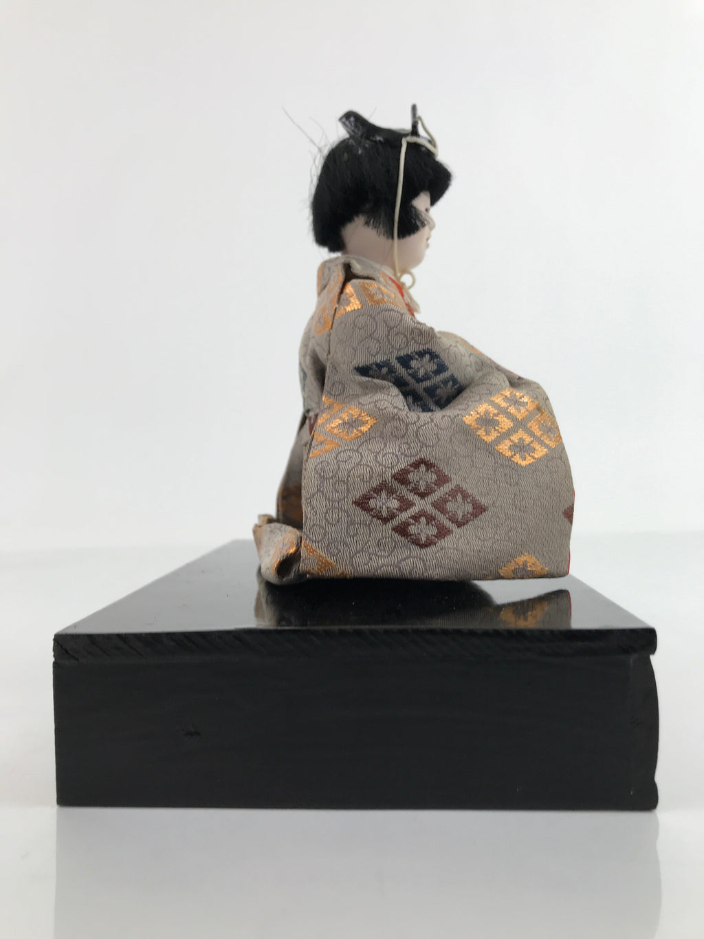 Japanese Hina Doll Girls Day Festival Musician Matsuri Wood Silk Kimono ID566