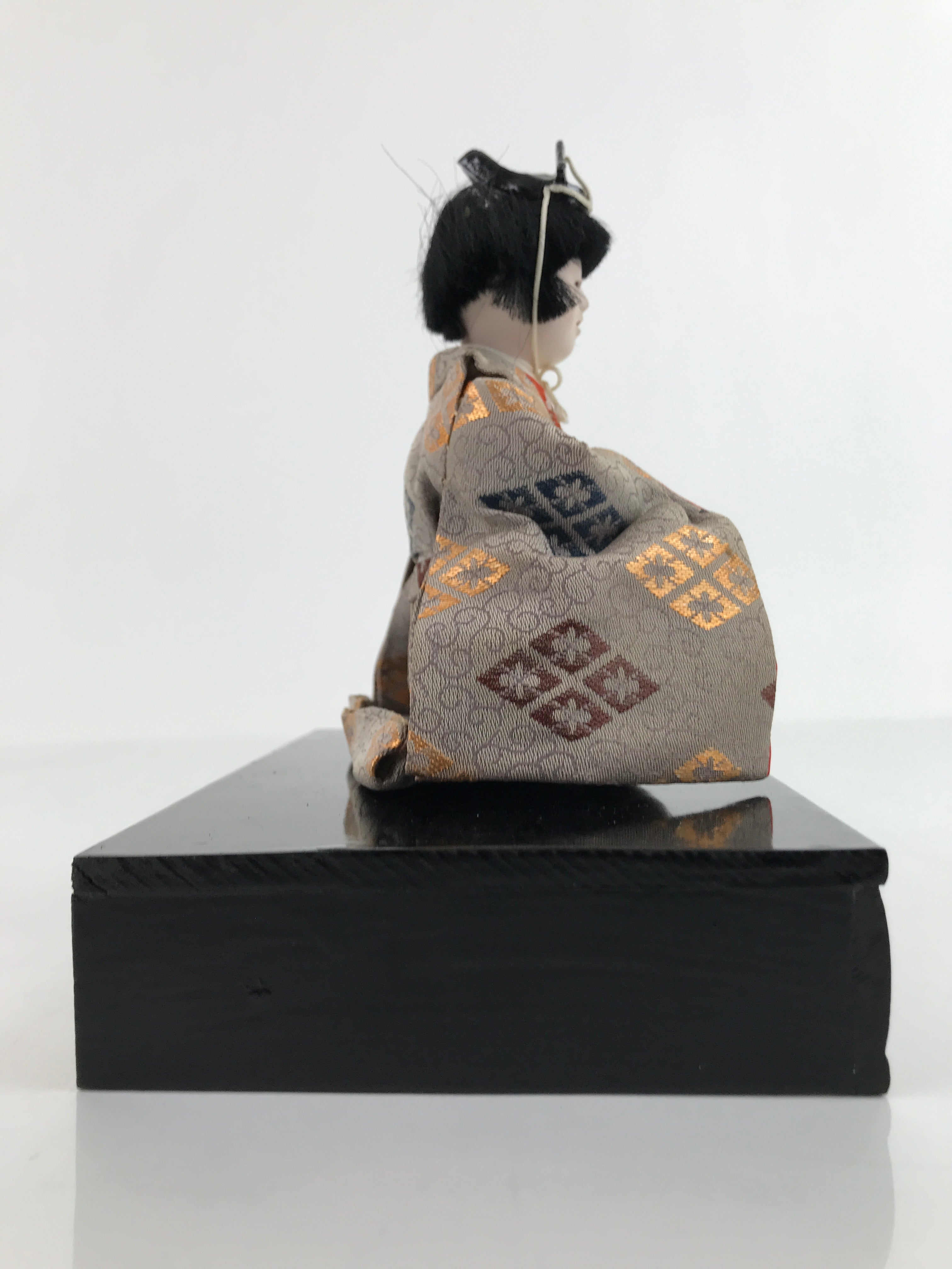 Japanese Hina Doll Girls Day Festival Musician Matsuri Wood Silk Kimono ID566