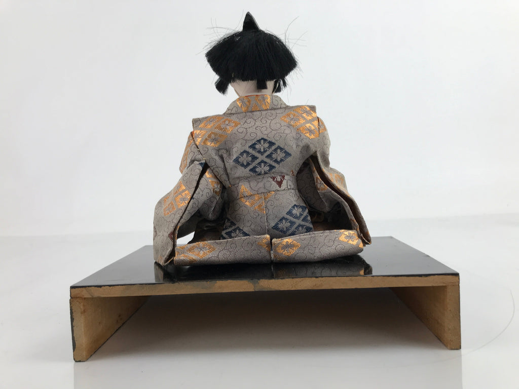 Japanese Hina Doll Girls Day Festival Musician Matsuri Wood Silk Kimono ID566