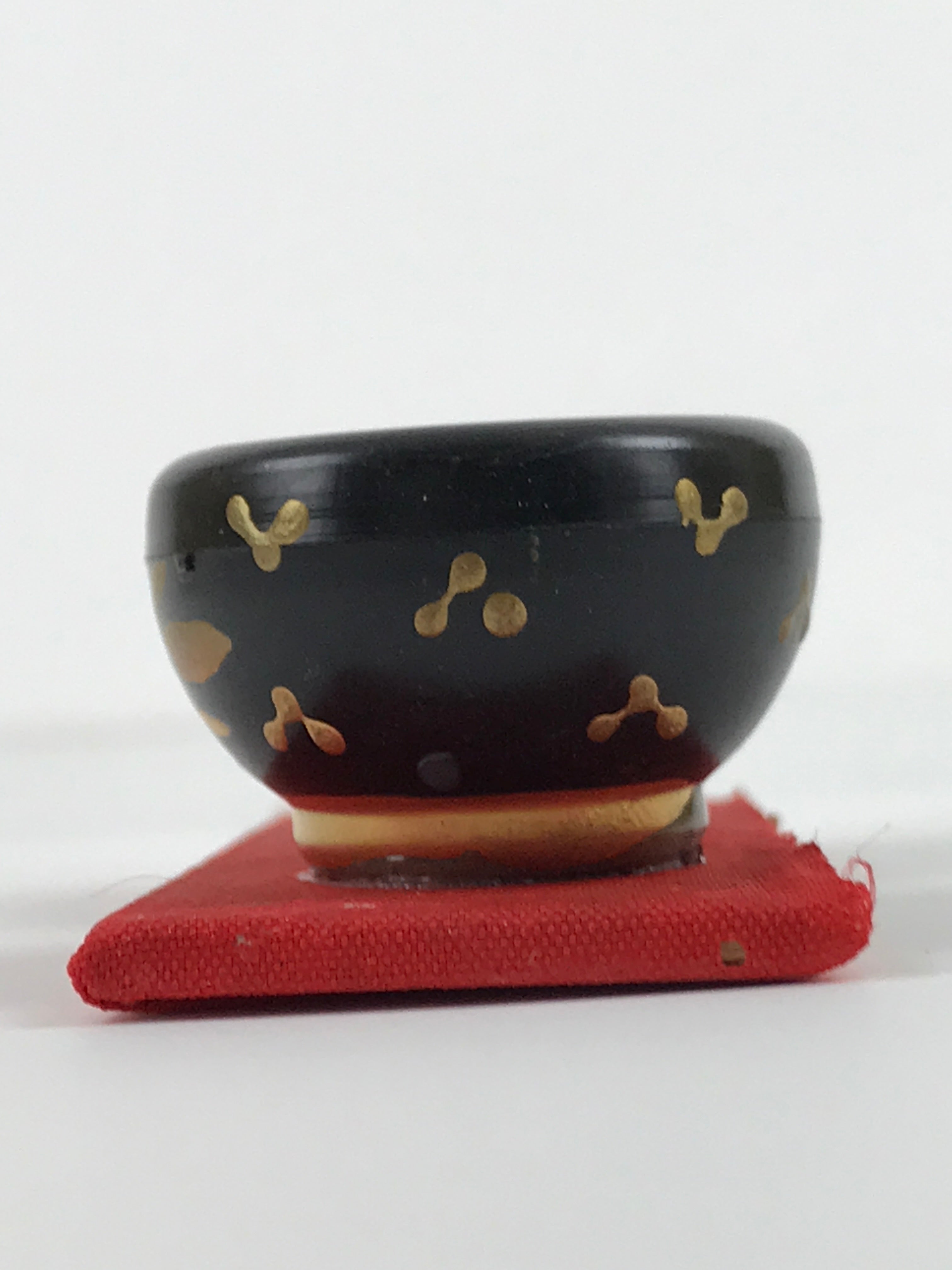 Japanese Hina Doll Hibachi Fire Pit Vtg Black Stand Girls Day Decoration ID584