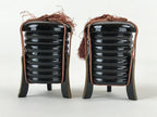 Japanese Hina Doll Kaioke Storage 2pcs Set Vtg Wood Girls Day Decoration ID546