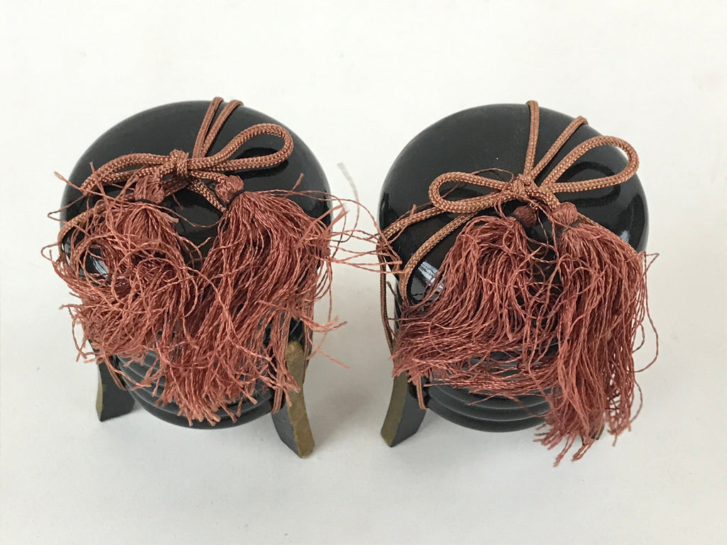 Japanese Hina Doll Kaioke Storage 2pcs Set Vtg Wood Girls Day Decoration ID546