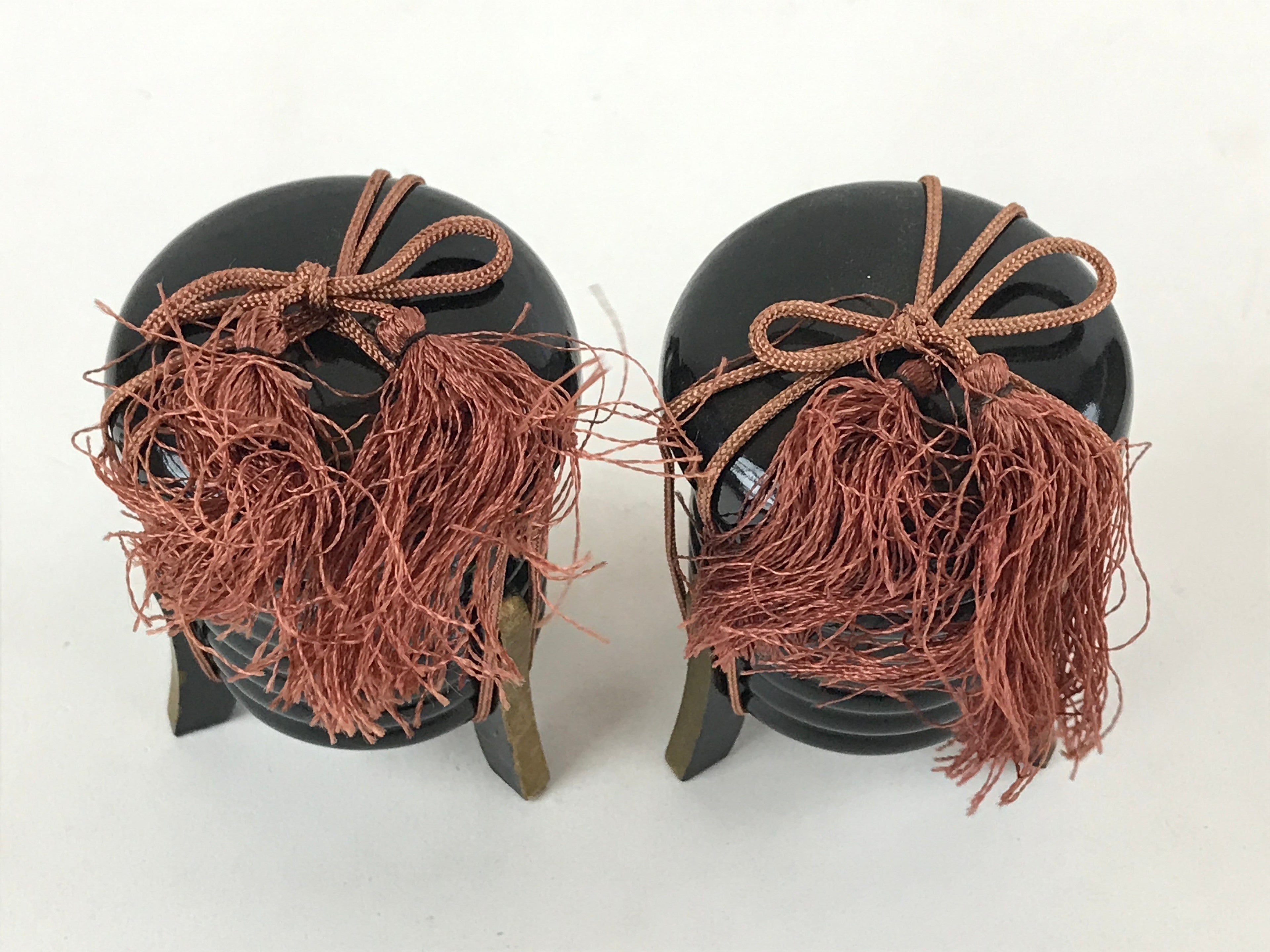 Japanese Hina Doll Kaioke Storage 2pcs Set Vtg Wood Girls Day Decoration ID546