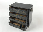Japanese Hina Doll Lacquer Wood Chest Vtg Girls Day Decoration Makie ID544