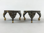 Japanese Hina Doll Lacquer Wood Table 2pcs Set Vtg Girls Day Decoration ID545