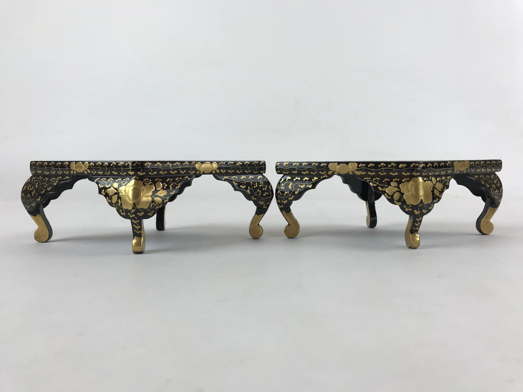 Japanese Hina Doll Lacquer Wood Table 2pcs Set Vtg Girls Day Decoration ID545