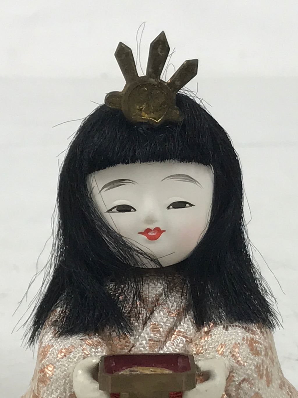 Japanese Hina Doll Ningyo Court Lady Vtg Girls Day Ohinasama Silk Kimekomi ID630