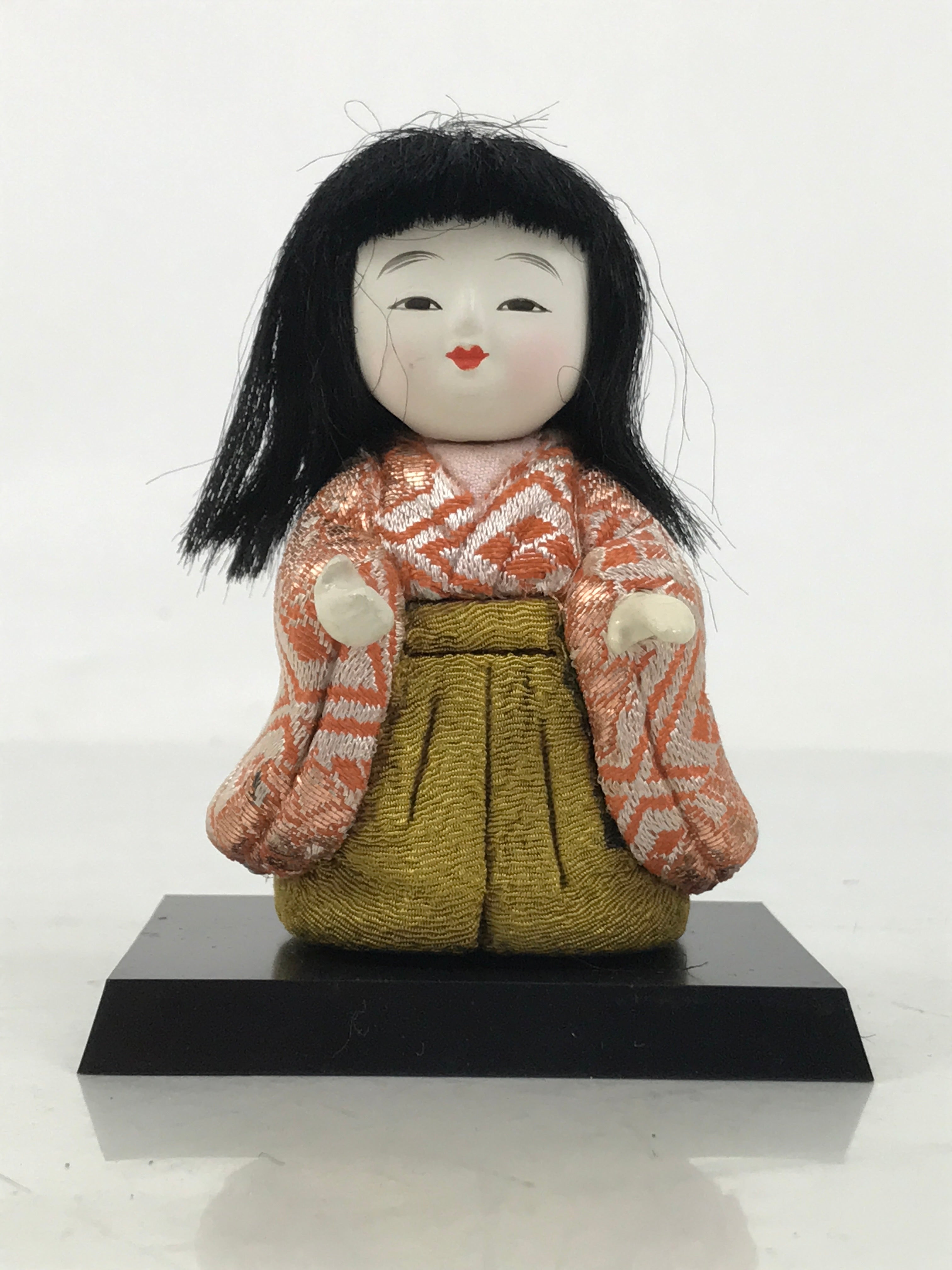 Japanese Hina Doll Ningyo Court Lady Vtg Girls Day Ohinasama Silk Kimekomi ID631