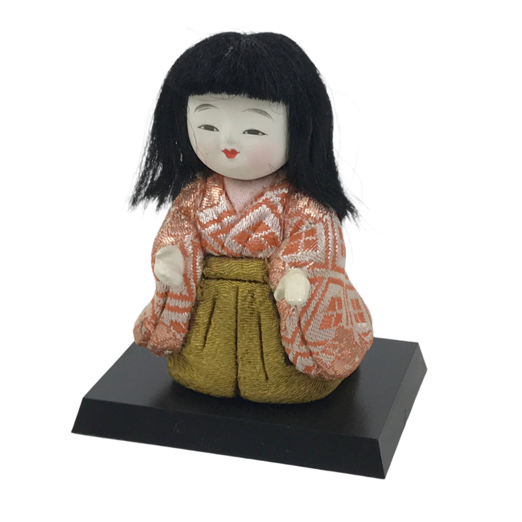 Japanese Hina Doll Ningyo Court Lady Vtg Girls Day Ohinasama Silk Kimekomi ID631